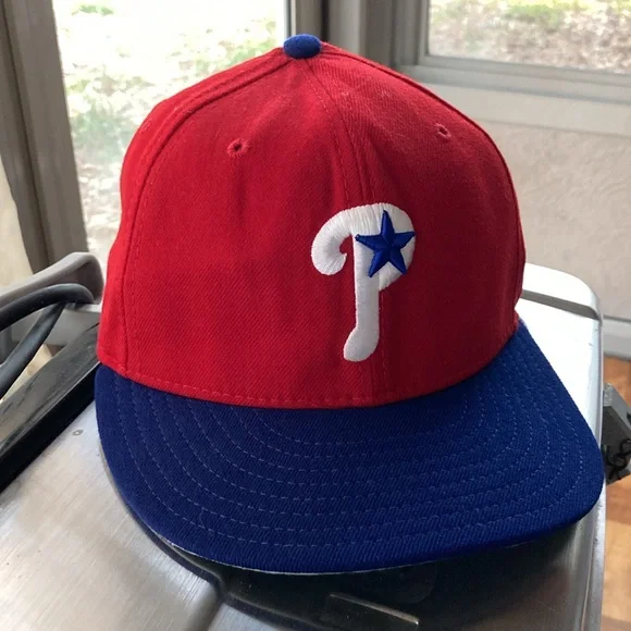 New Era Phillies wool baseball hat cap 59/50 only cap worn on field Philadelphia - Picture 15 of 17